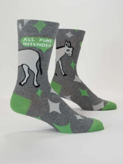 All Puns Intended M-Crew Socks