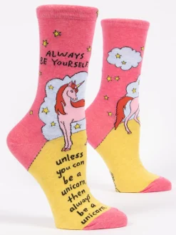 Always Be Yourself Unless You Can Be A Unicorn W-Crew Socks