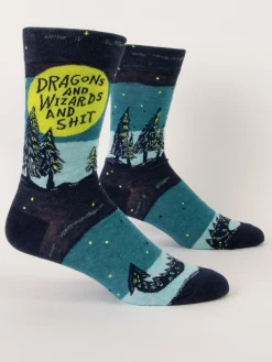 Dragons And Wizards And Shit M-Crew Socks