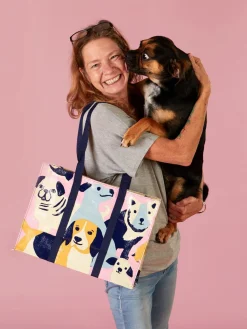 Happy Dogs Shoulder Tote