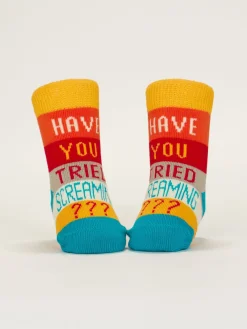Hello I'm New Here/ Have You Ever Tried Screaming??? Baby Socks