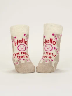 Hello I'm New Here/ Have You Ever Tried Screaming??? Baby Socks