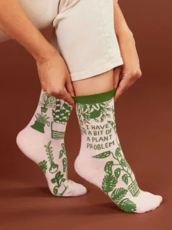 I Have A Bit Of A Plant Problem W-Crew Socks