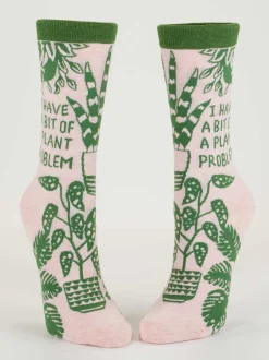 I Have A Bit Of A Plant Problem W-Crew Socks