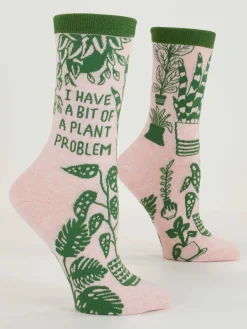 I Have A Bit Of A Plant Problem W-Crew Socks