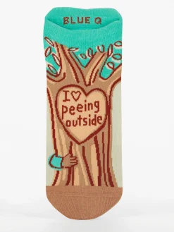 I Heart Peeing Outside Sneaker Socks