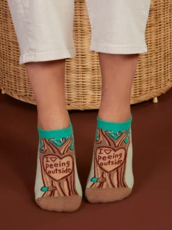 I Heart Peeing Outside Sneaker Socks