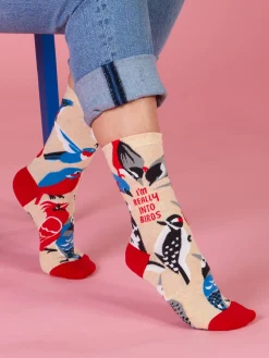 I'm Really Into Birds W-Crew Socks