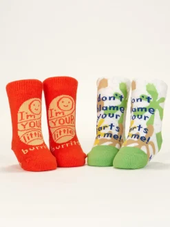 I'm Your Little Burrito/ Don't Blame Your Farts On Me Baby Socks