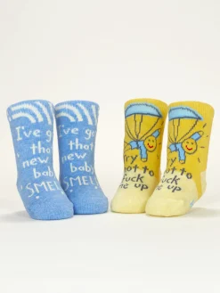 I've Got That New Baby Smell/ Try Not To Fuck Me Up Baby Socks