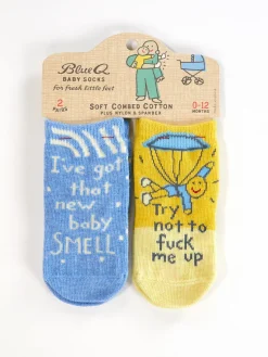 I've Got That New Baby Smell/ Try Not To Fuck Me Up Baby Socks