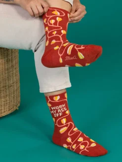 I Work My Ass Off W-Crew Socks