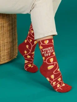 I Work My Ass Off W-Crew Socks