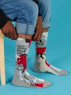 Just Gonna What The Fuck My Way Through This Shit M-Crew Socks