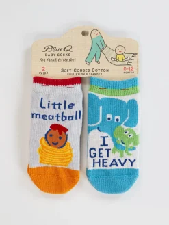 Little Meatball/ I Get Heavy Baby Socks