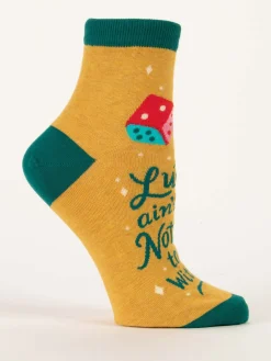Luck Ain't Got Nothin' To Do With It W-Ankle Socks