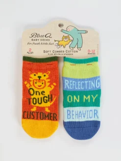 One Tough Customer/ Reflecting On My Behavior Baby Socks