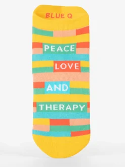 Peace Love & Therapy Sneaker Socks