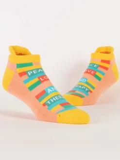 Peace Love & Therapy Sneaker Socks