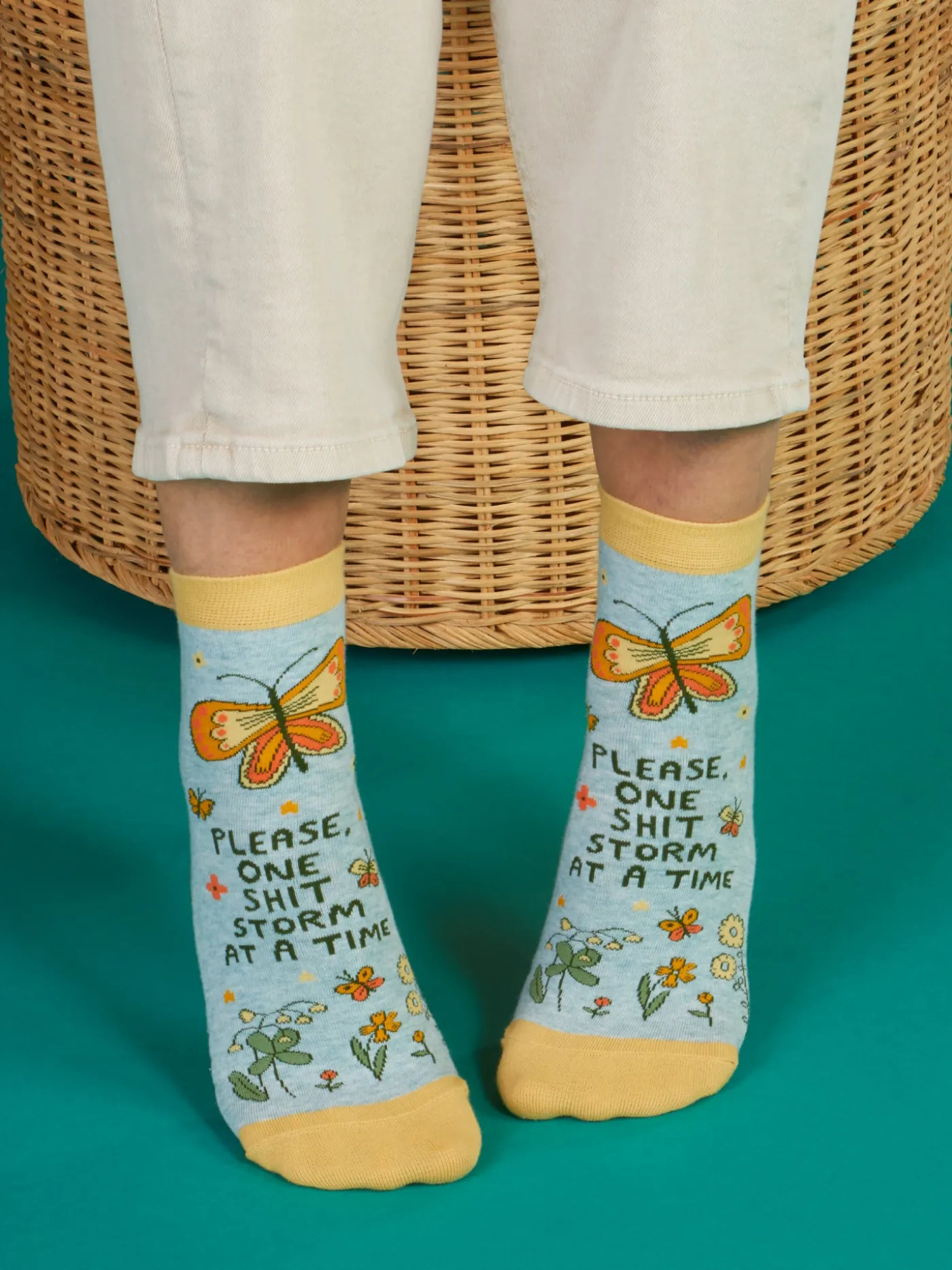 Please, One Shitstorm At A Time W-Ankle Socks