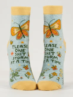 Please, One Shitstorm At A Time W-Ankle Socks