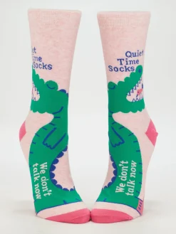 Quiet Time Socks. We Don't Talk Now. W-Crew Socks