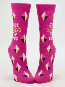 Resting My Eyes W-Crew Socks