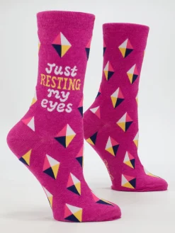 Resting My Eyes W-Crew Socks