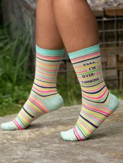 Shhh I'm Overthinking W-Crew Socks