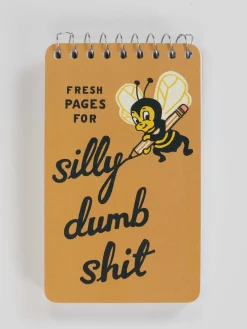 Silly Dumb Shit 3x5 Spiral Notebook