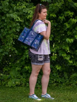 Starry Garden Shoulder Tote