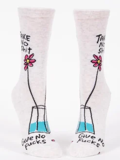 Take No Shit Give No Fucks W-Crew Socks