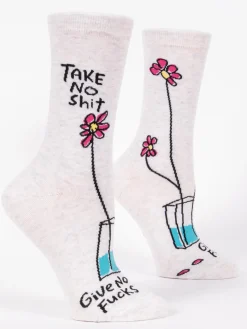 Take No Shit Give No Fucks W-Crew Socks