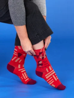 Tell Me Everything W-Crew Socks