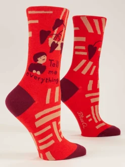 Tell Me Everything W-Crew Socks
