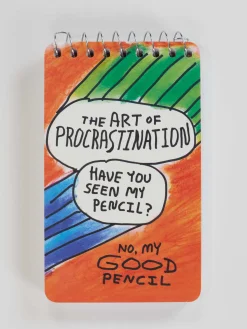 The Art Of Procrastination. Have You Seen My Pencil? No, My Good Pencil 3x5 Spiral Notebook