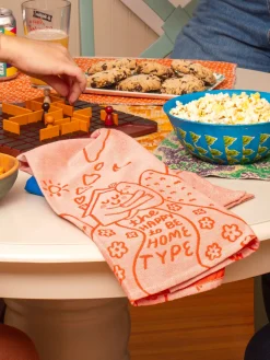The Happy To Be Home Type Dish Towel