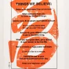 Things We Believe Print, Orange