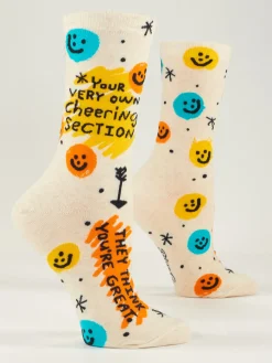Your Very Own Cheering Section. They Think You're Great. W-Crew Socks